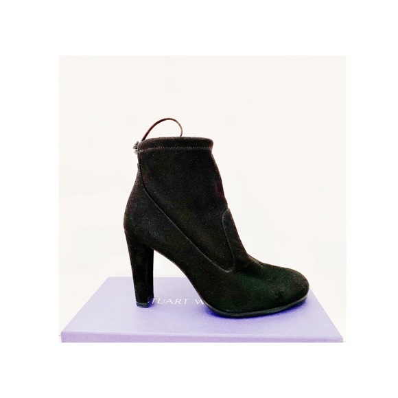 Stuart Weitzman Suede Catch Bootie Ankle Tie - Picture 2 of 8